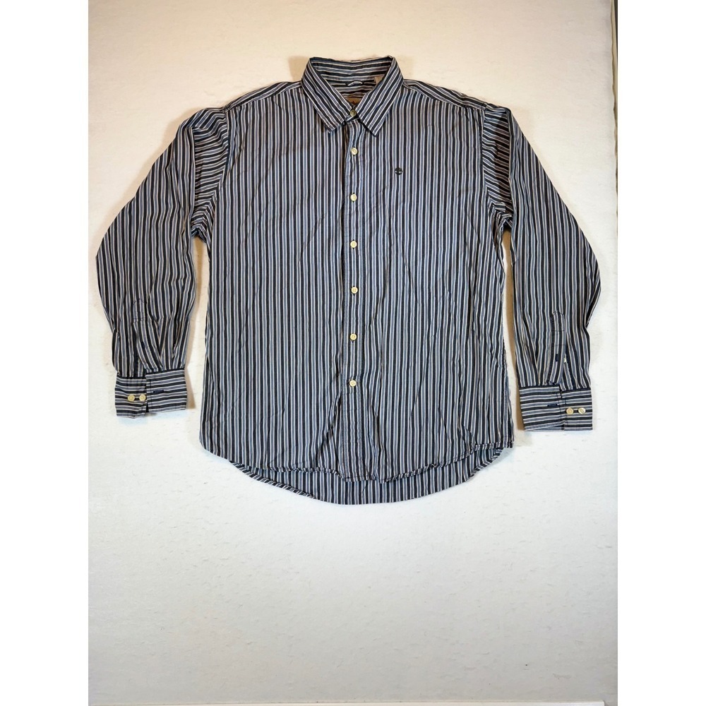 Timberland Mens Long Sleeve Striped Button Up Shirt Size L
